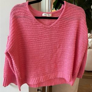 She & Sky Pink Sweater